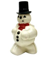 Vintage 1950’s Plastic Rosbro Frosty the Snowman Christmas Candy Container picture