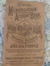 1884 Dr Pierces Memo & Accts Book From Worlds DISPENSARY MEDICAL ASSN BUFFALO NY picture