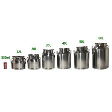 20-60L Milk Bucket Stainless Steel Storage Transport Can Barrel Milk Canister picture