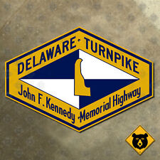 Delaware turnpike John F. Kennedy Memorial highway marker road sign 1963 21x15 picture