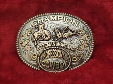 CHAMPION TROPHY BUCKLE PROFESSIONAL ALL AROUND☆BOZEMAN MONTANA☆1987☆RARE☆J70 picture