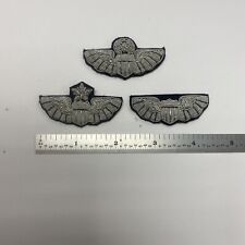 Vintage Air Force Silver Bullion Insignia Pin- Pilot Wings - Command, Sr, Basic picture