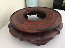 Vintage / Antique Chinese Huge Huali Rosewood wood stand hand carved round 10