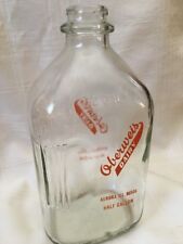 Vintage Half Gallon Milk Bottle Oberweis Dairy Aurora Illinois picture