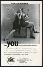 1957 Magnatone amp amplifier woman man guitar photo vintage print ad picture