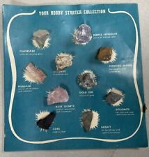 Vintage Geology Rock Mineral Display 3/4