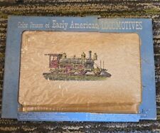 Vintage 1950's Color Prints of Early American LOCOMOTIVES 8 Prints Included picture