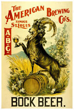 American Brewing Company - Bock Beer - Vintage Advertising Poster picture