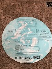 Vintage The Continental Broker Large Round Cardboard Menu 2nd & Fillmore Denver picture