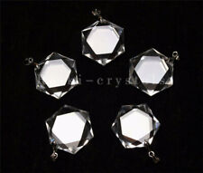 10 Pcs Hexagon Pendant - Natural Clear Quartz Crystal 3D Hexagon / Star of David picture