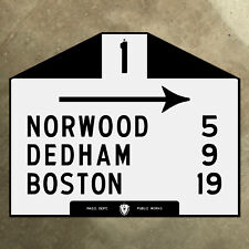 Norwood Dedham Boston Massachusetts US highway 1 marker road sign 1930 20x16 picture