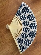 Uniworld River Cruises logo Japanese Asian folding bamboo and paper hand fan NEW picture