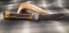 Vintage Jaeger Bros. Marinette Wisc. (Aerial Mfg. Co.) Jack Knife Stag Beautiful picture