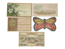 1900s Trade Card Lot Die Cut Butterfly Sterling Baking Powder Delaware Car Works picture