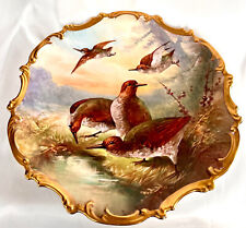 Limoges GAME Plate Wall Charger Plate HAND PAINTED  DUBOIS 16