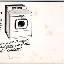 1953 Midcentury Modern Crosley Electric Clothes Dryer Advertising Card RARE A202 picture
