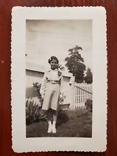 Antique Photo of YOUNG Teen GIRL Sunny Day Signed  8.4mm×13.4mm picture