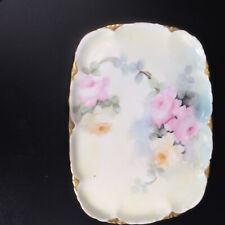 Antique R C Rosenthal 8.5” Hand Painted Vanity Tray Versailles Bavaria Roses picture