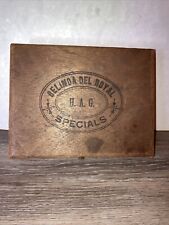 Vintage Belinda Del Royale Specials H. A. G. Wood Cigar Box - Empty picture