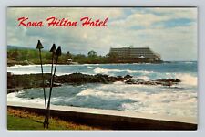 Kailua Kona HI-Hawaii, Kona Hilton Hotel, Outside, Vintage Postcard picture