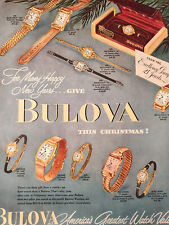 1948 Original Esquire Art Ad Advertisements BULOVA Watches PM Whiskey Deluxe picture