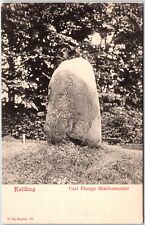 VINTAGE POSTCARD CARL PLOUG MONUMENT AT KOLDING DENMARK UDB c. 1900 picture