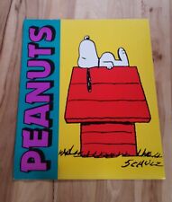 Vintage Thinking Snoopy Peanuts Schulz Heavy Cardboard Poster  picture