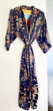 Chinese Robe Black Satin with Floral and Dragon Print  (Women Medium) picture