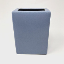 Vintage Metlox Vase Blue Matte Pillovase Rectangle Ceramic CDGC 1940s 6 1/4