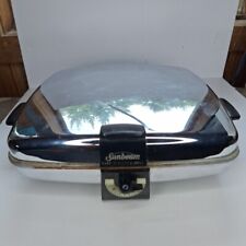 VTG MCM Sunbeam Waffle Iron Baker & Grill Chrome Model CG-1 Tested/Works -NICE picture