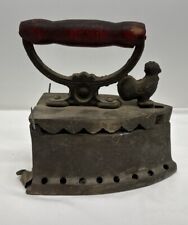 Antique Cast Iron Coal Iron w/Rooster Latch  picture
