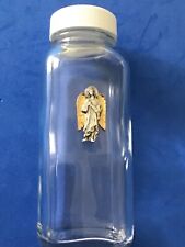 HOLY WATER Glass Bottle Vial ARCHANGEL ST RAPHAEL Medal Square 4oz Custom EMPTY picture
