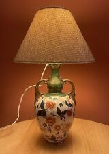 1880’s Enoch Wedgwood & Co Vase And Lamp Base With Fabric Woven Shade picture