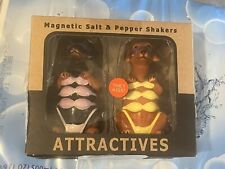 Attractives Dog Magnetic Salt & Pepper Shakers #9479 Bikini Hotties Ceramic NIB picture