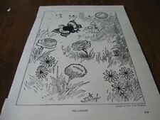 1919 Original POLITICAL CARTOON - President TAFT as Butterfly among FLOWERS See picture