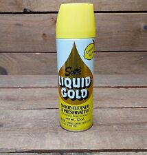 Vintage SCOTT'S LIQUID GOLD Metal Can Wood Cleaner & Preserver 12oz Full Can picture