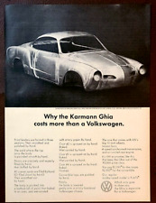 Volkswagen Karmann Ghia Original 1964 Vintage Print Ad Wall Art picture