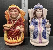 SIGNED ROYAL DOULTON ICE QUEEN & FIRE KING CREAMER SET D7070 & D7071 86/1500 picture