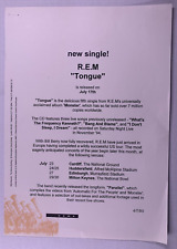 R.E.M Michael Stipe Press Release Original Vintage Wea Records Tongue 1995 picture