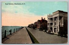 Postcard East Battery Charleston South Carolina SC c 1913 Waterfront Houses picture