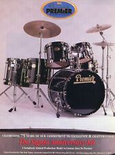 1997 Print Ad of Premier Signia Anniversary Drum Kit Celebrating 75 Years picture