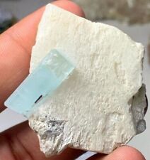 168 CT Transparent Aquamarine Crystal with Feldspar Tourmaline @ Shigar Valley picture