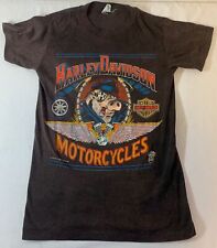 1985 HARLEY DAVIDSON t-shirt ~ police hog with a cigar ~ size S picture