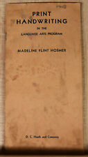 1940 Antique Booklet Print Handwriting Language Arts Program Madeline Hosmer  picture