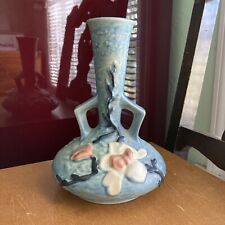 Vintage Roseville Magnolia Blue 1943  Art Pottery Ceramic Vase 179-7 picture