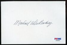 Michael DeBakey d2008 signed autograph 3x5 Pioneer Heart Surgeon PSA Certified picture