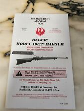 Vintage Ruger Instruction Manual For 10/22 Magnum Rifle, OLD-BUT-NEW  picture