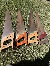 Vintage/Antique Wood Hand Saws Lot of 4 Disston Warranted Superior Unknown picture