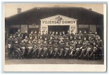 WWI Vojensky Domov American YMCA Czech Soldiers Military RPPC Photo Postcard picture