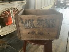 Antique MOLSON’S ALE Beer Wooden Wood Bottle Box Crate Advertising Country Store picture